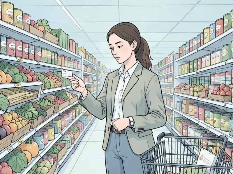 Shopping cart filled with groceries next to a handwritten shopping list and meal plan
