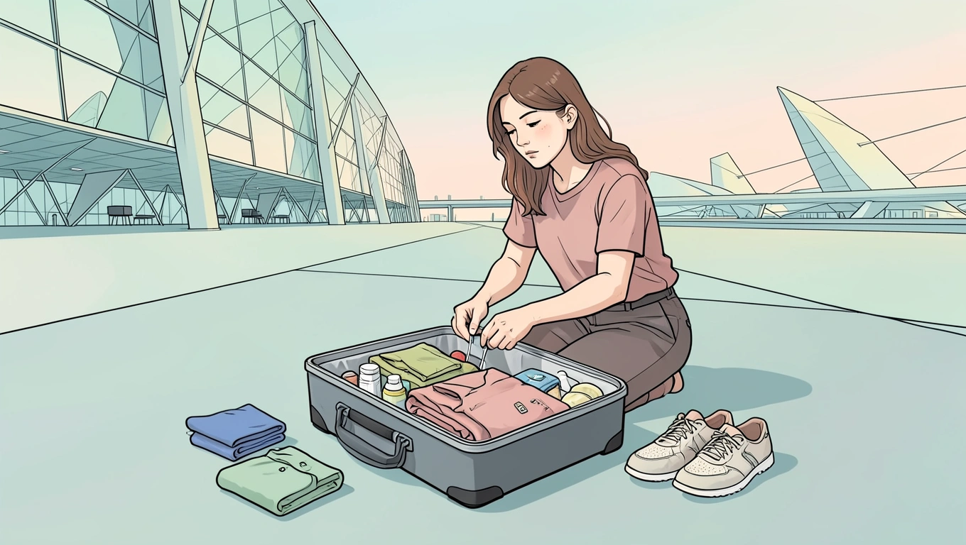 organized carry on suitcase packed for weekend travel